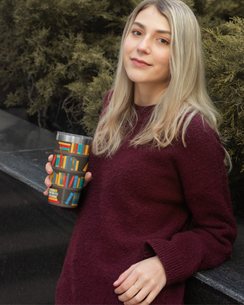 Colourful Books On Shelves