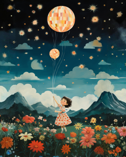 Balloon Sky Scene