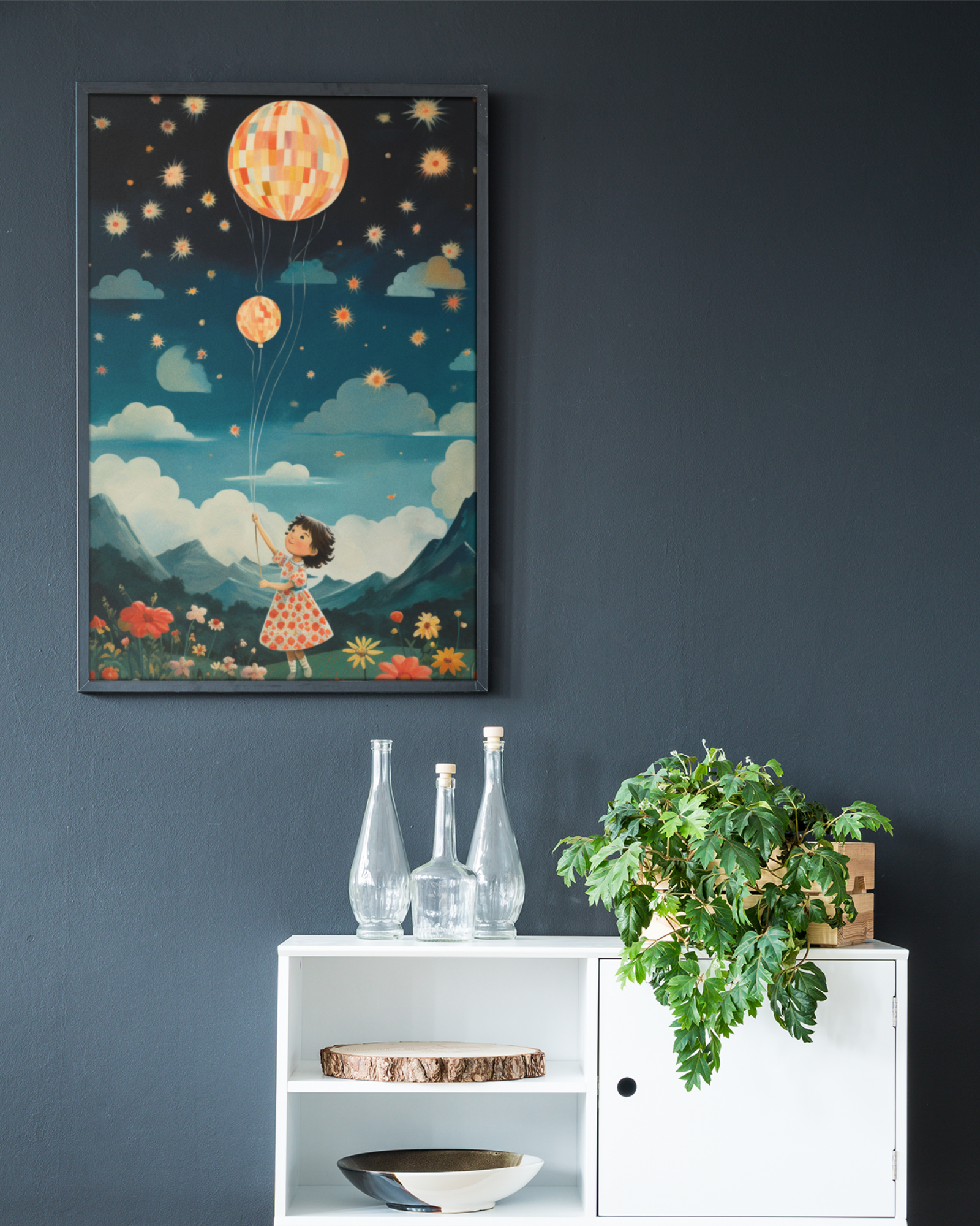 Balloon-in-the-sky-poster-on-wall-musings-of-a-reader