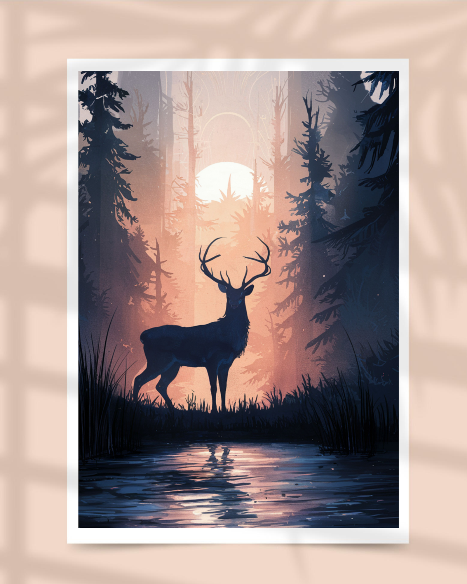 Deer-in-the-forest-poster-flatlay-musings-of-a-reader