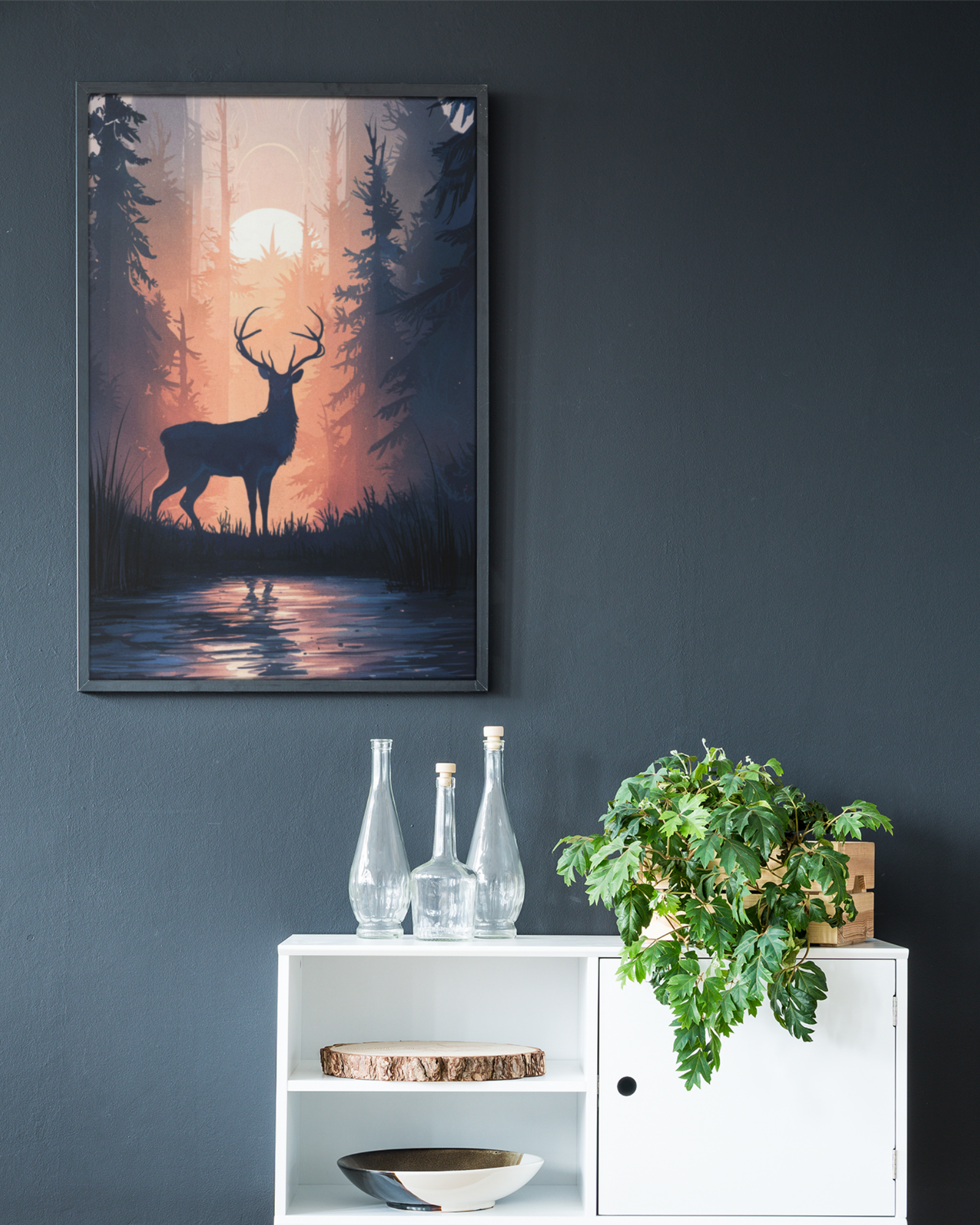 Deer-in-the-forest-poster-on-wall-musings-of-a-reader