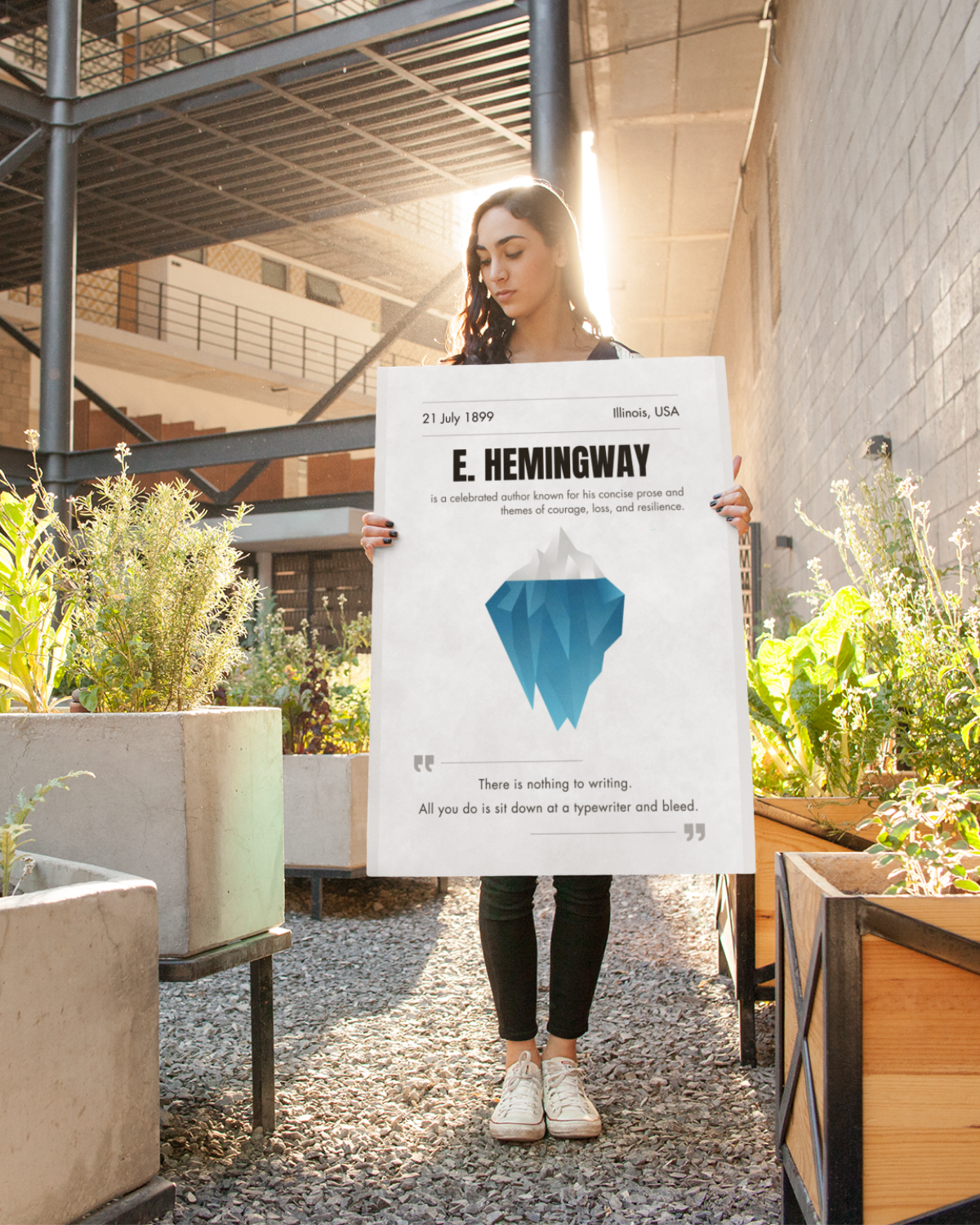 Ernest-hemingway-poster-garden-courtyard-musings-of-a-reader