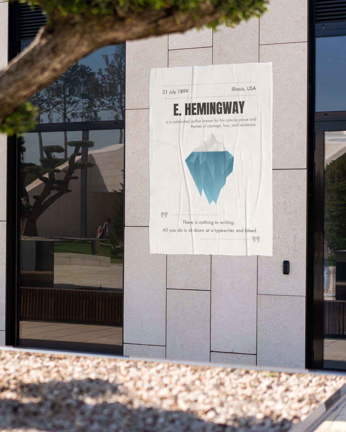 Ernest-hemingway-poster-on-exterior-building-musings-of-a-reader