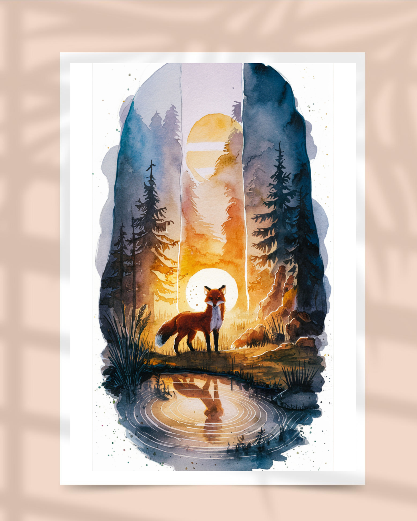 Fox-reflection-poster-flatlay-musings-of-a-reader