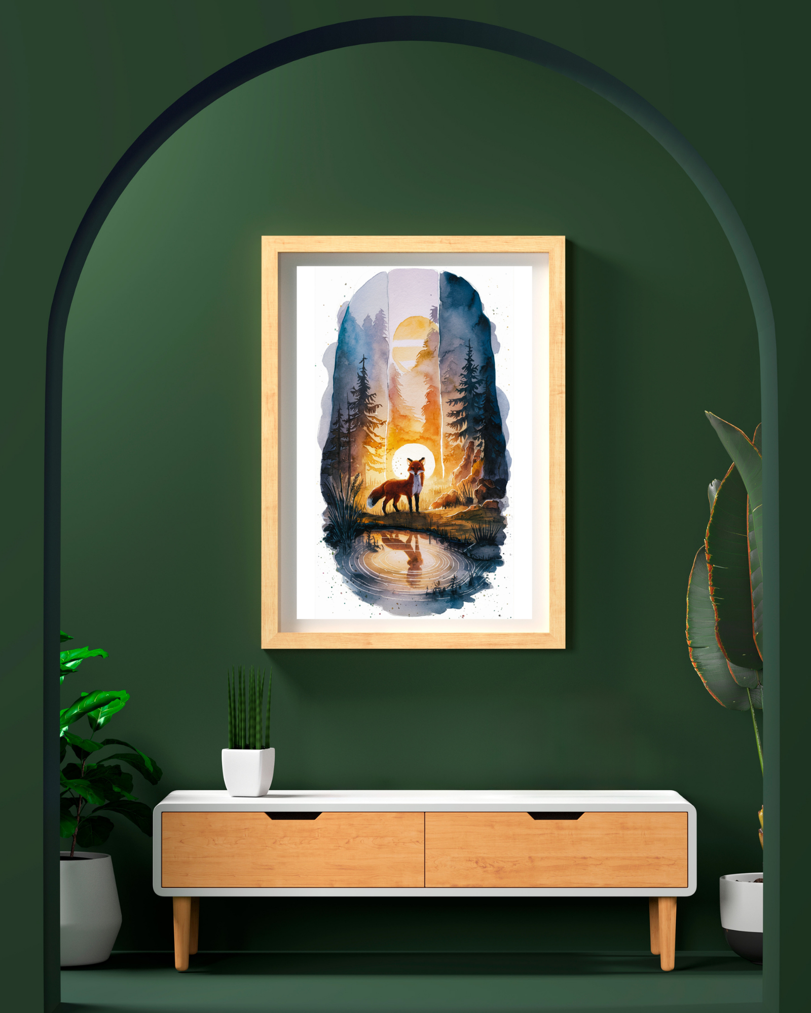 Fox-reflection-poster-living-room-musings-of-a-reader