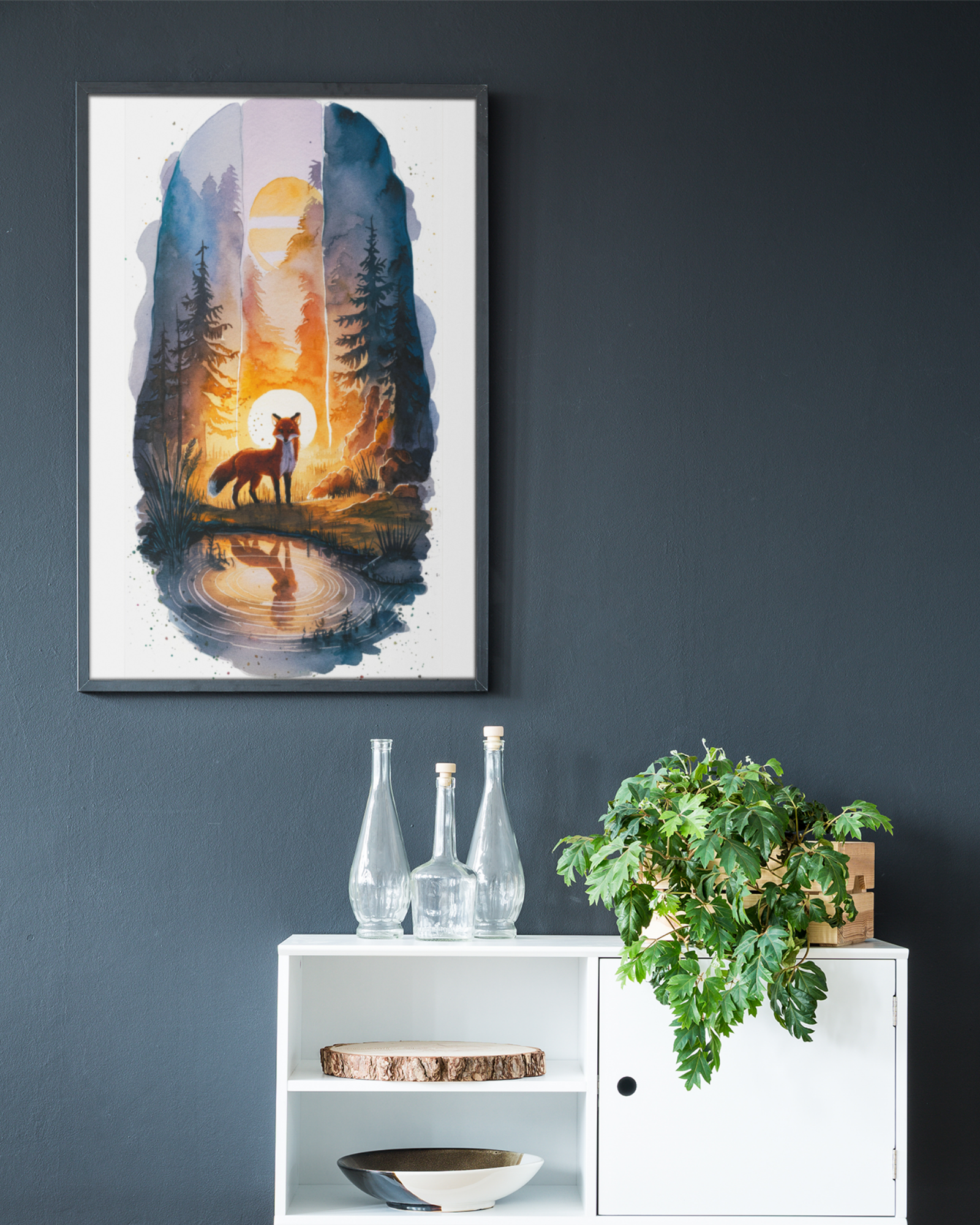 Fox-reflection-poster-on-wall-musings-of-a-reader