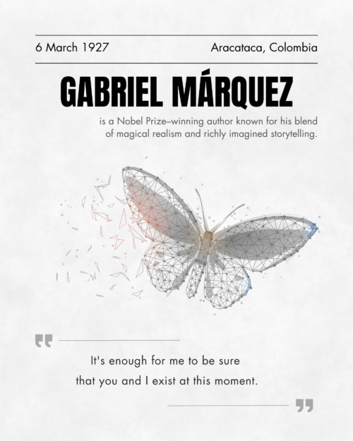 Gabriel García Márquez Literary Poster