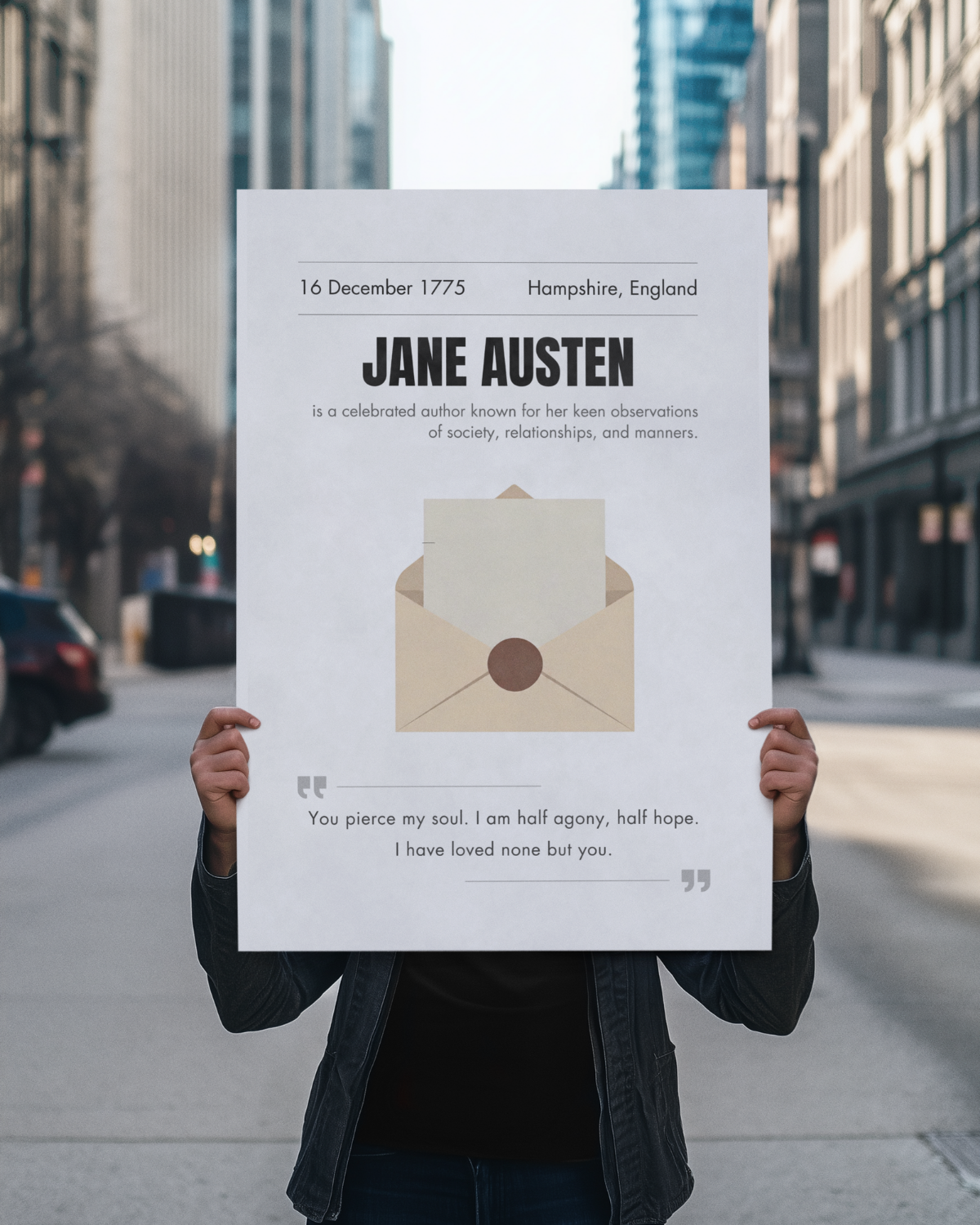 Jane-austen-person-holding-poster-outside-musings-of-a-reader