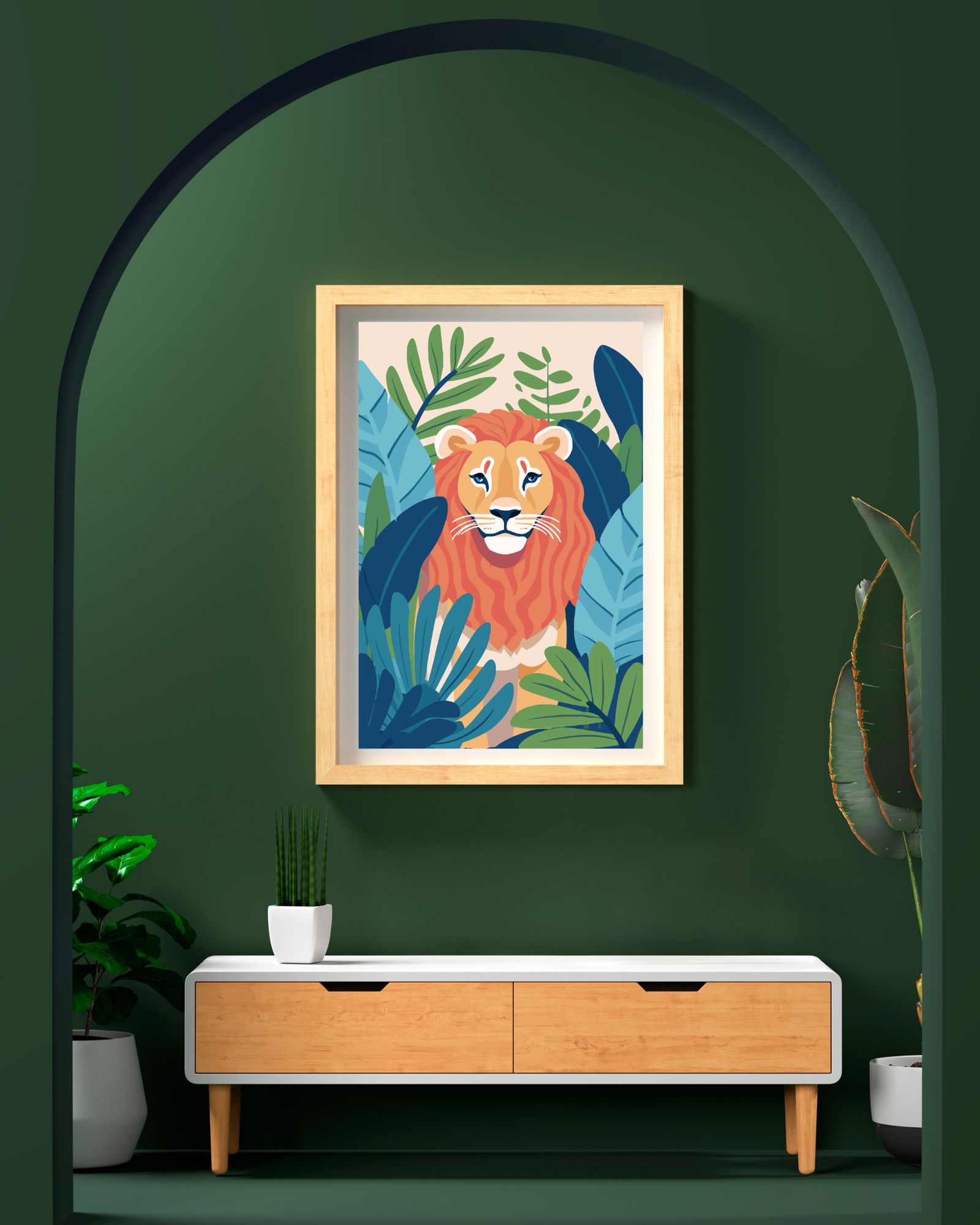 Lion-poster-living-room-musings-of-a-reader
