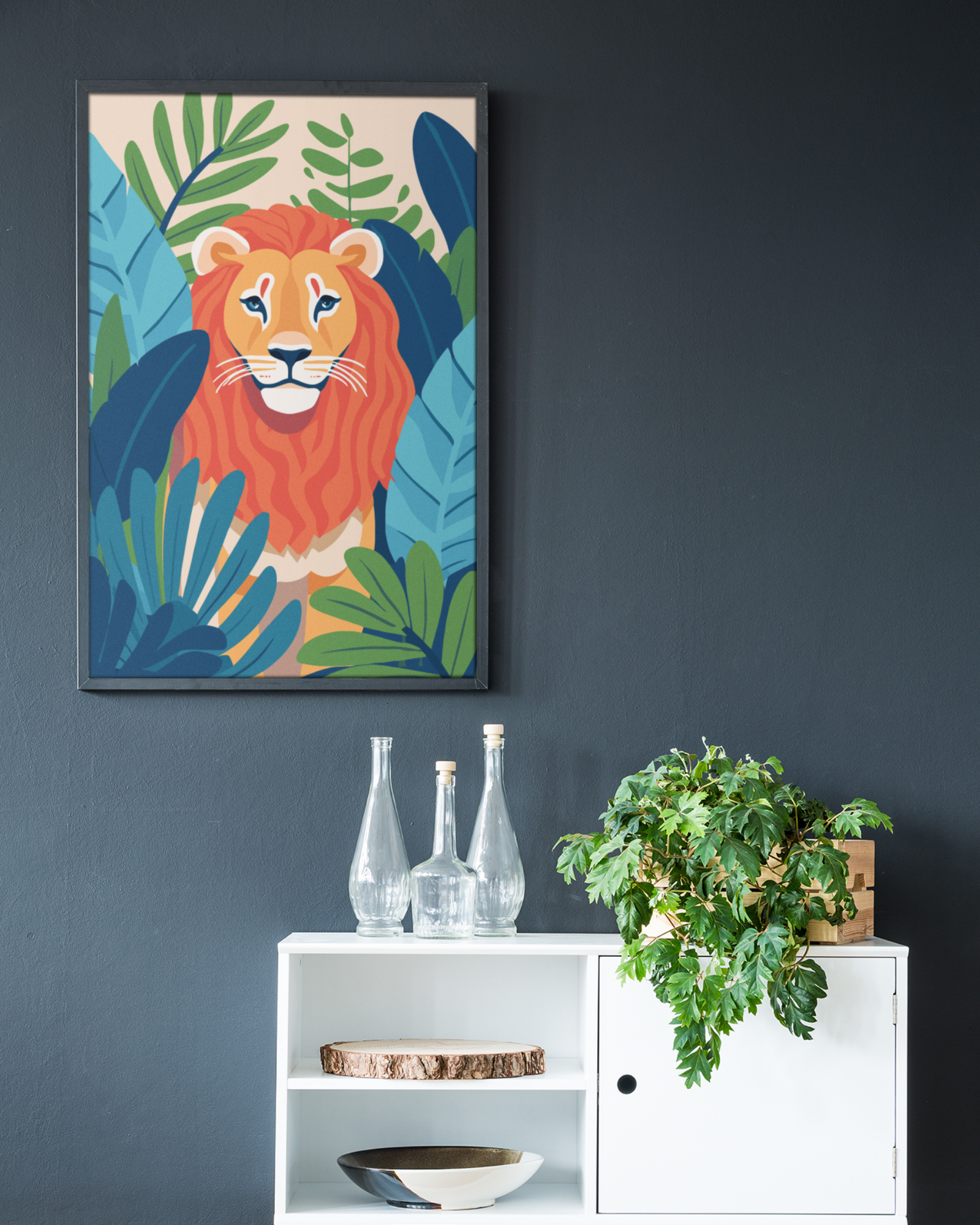 Lion-poster-on-wall-musings-of-a-reader