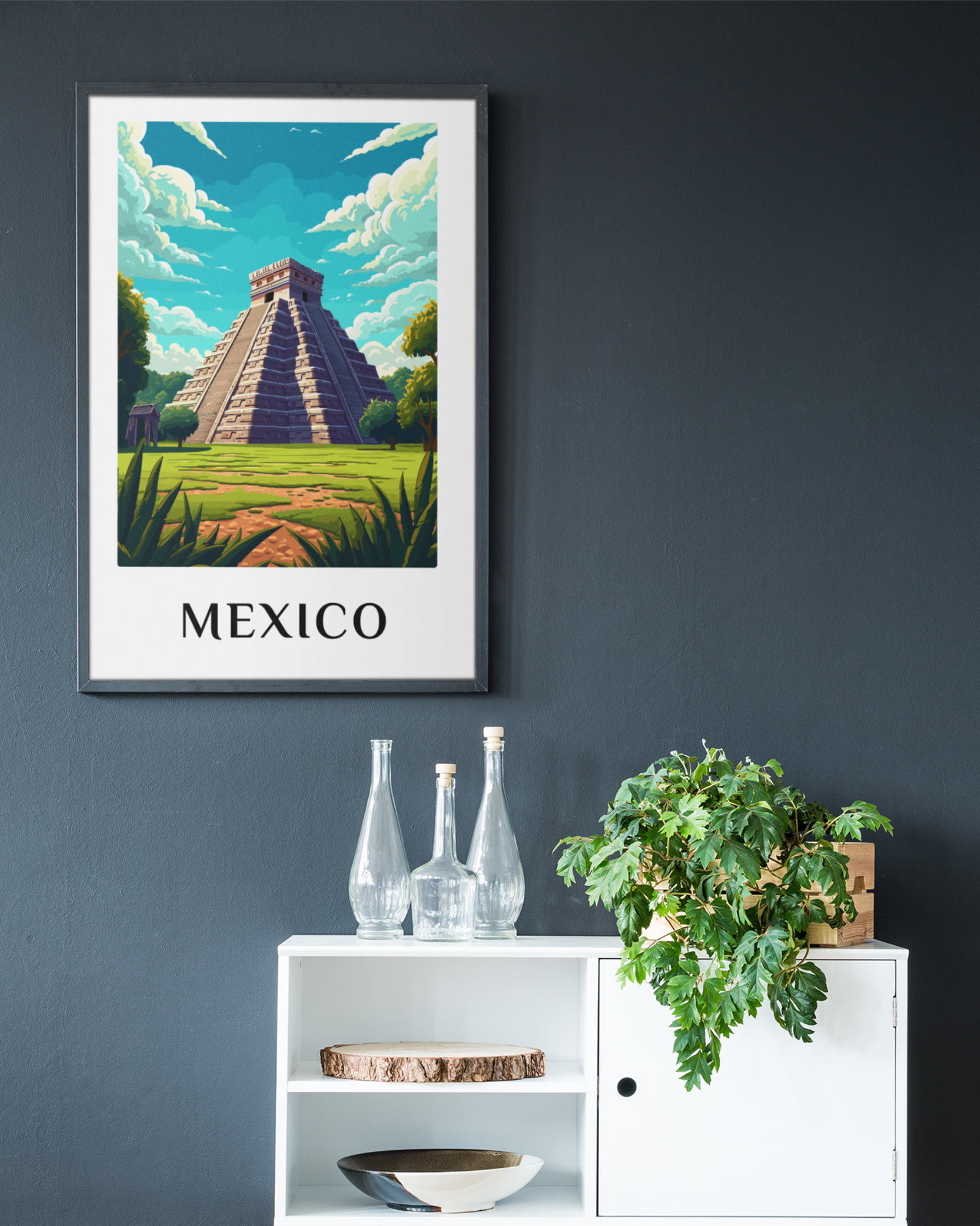 Mexico-vintage-travel-poster-on-wall-musings-of-a-reader