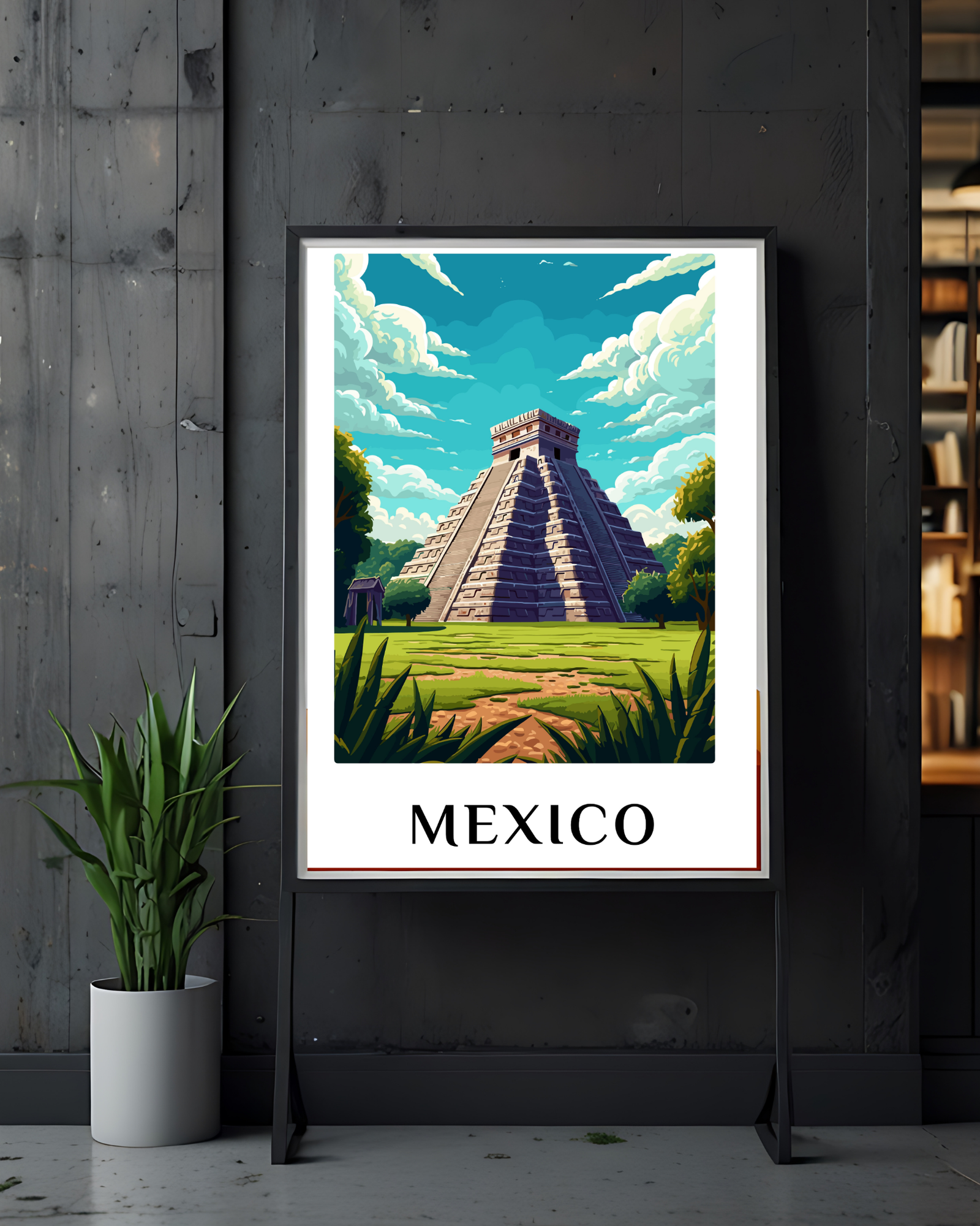 Mexico-vintage-travel-poster-standing-frame-musings-of-a-reader