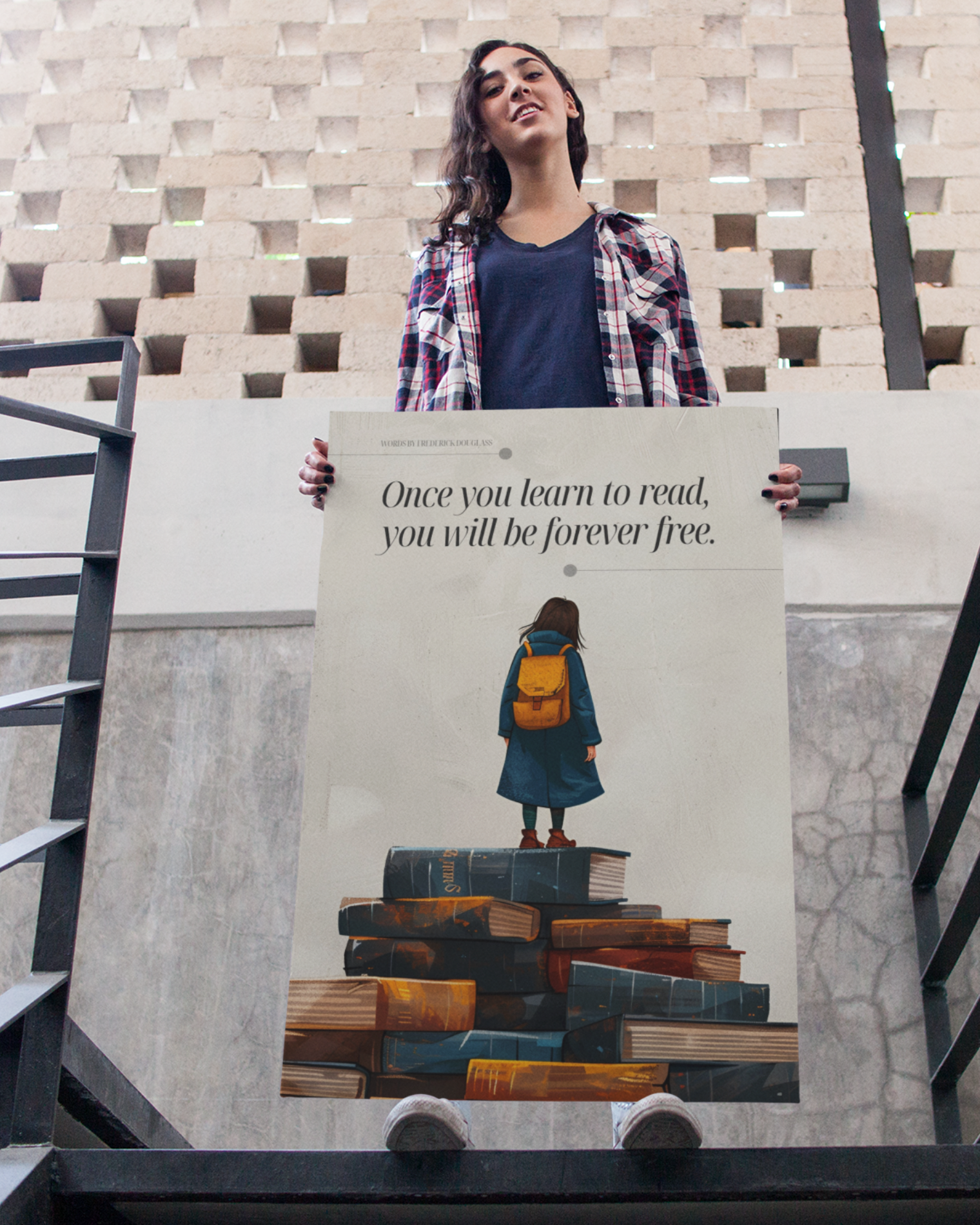 Once-you-learn-to-read-frederick-douglass-person-holding-poster-musings-of-a-reader