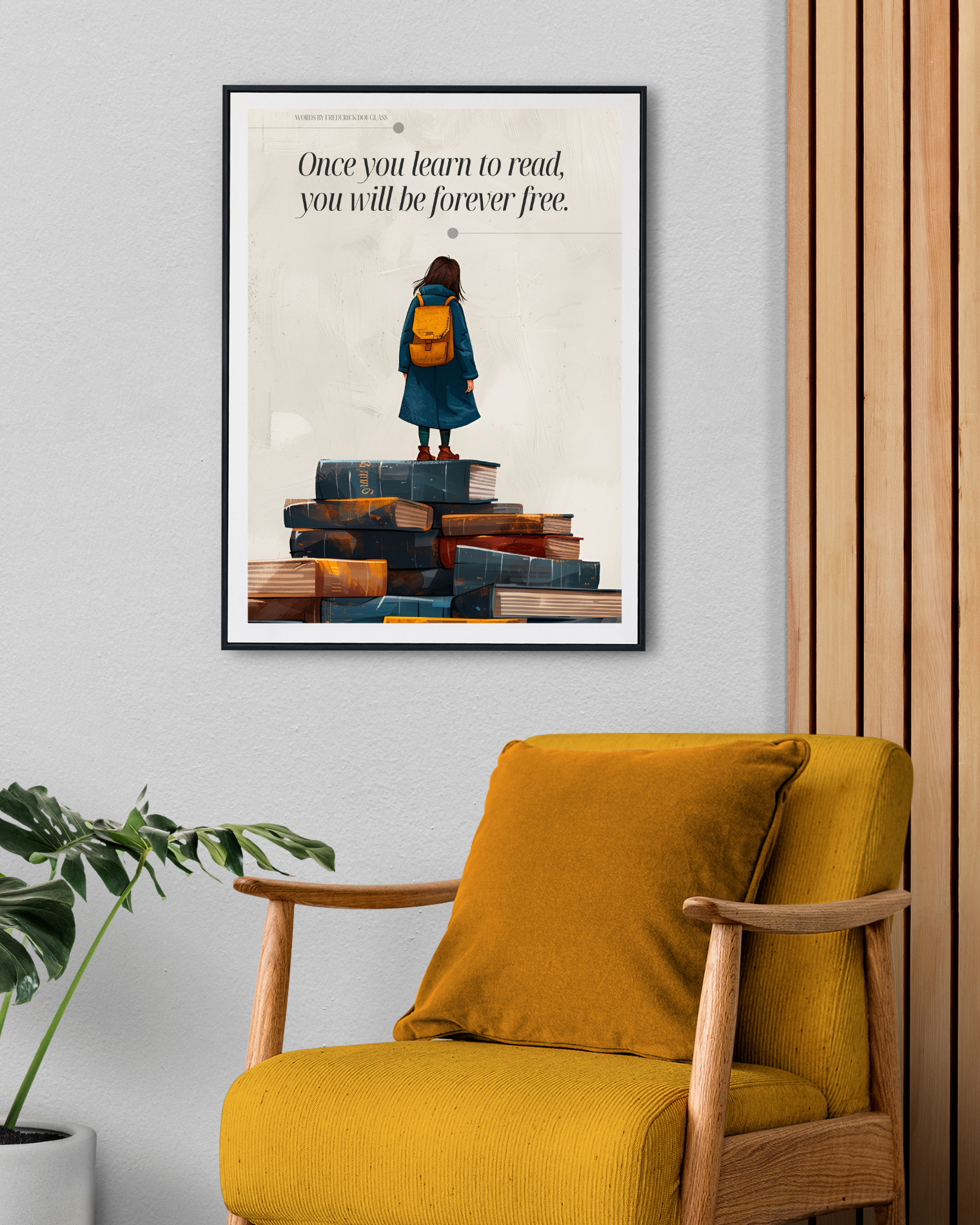 Once-you-learn-to-read-frederick-douglass-poster-in-living-room-musings-of-a-reader