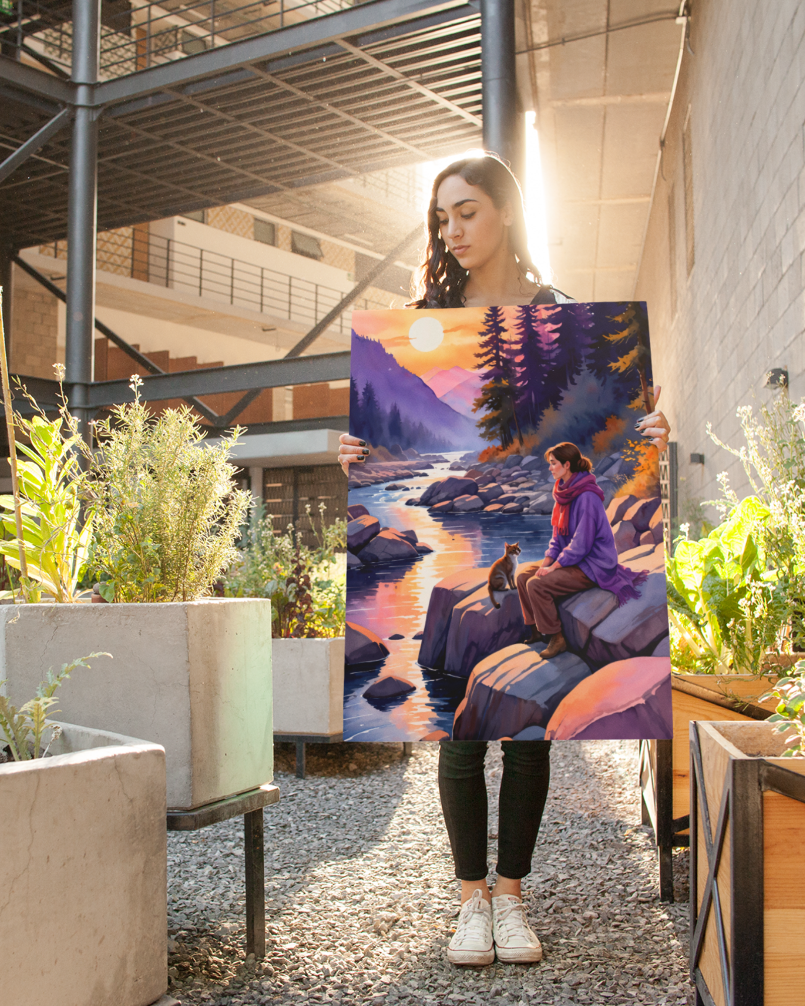 Reset-with-nature-poster-person-holding-courtyard-musings-of-a-reader