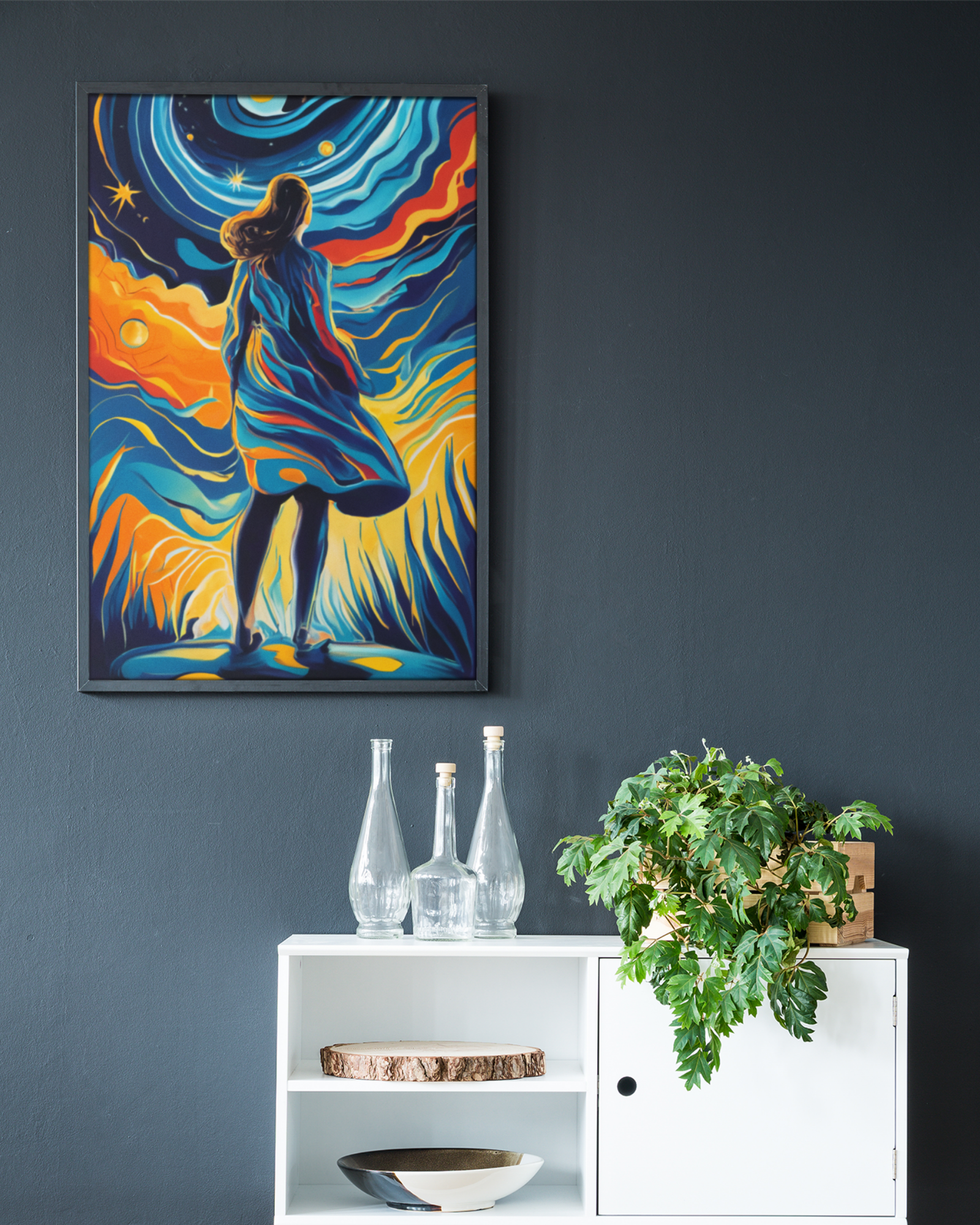 Starry-abstract-figure-poster-on-wall-musings-of-a-reader