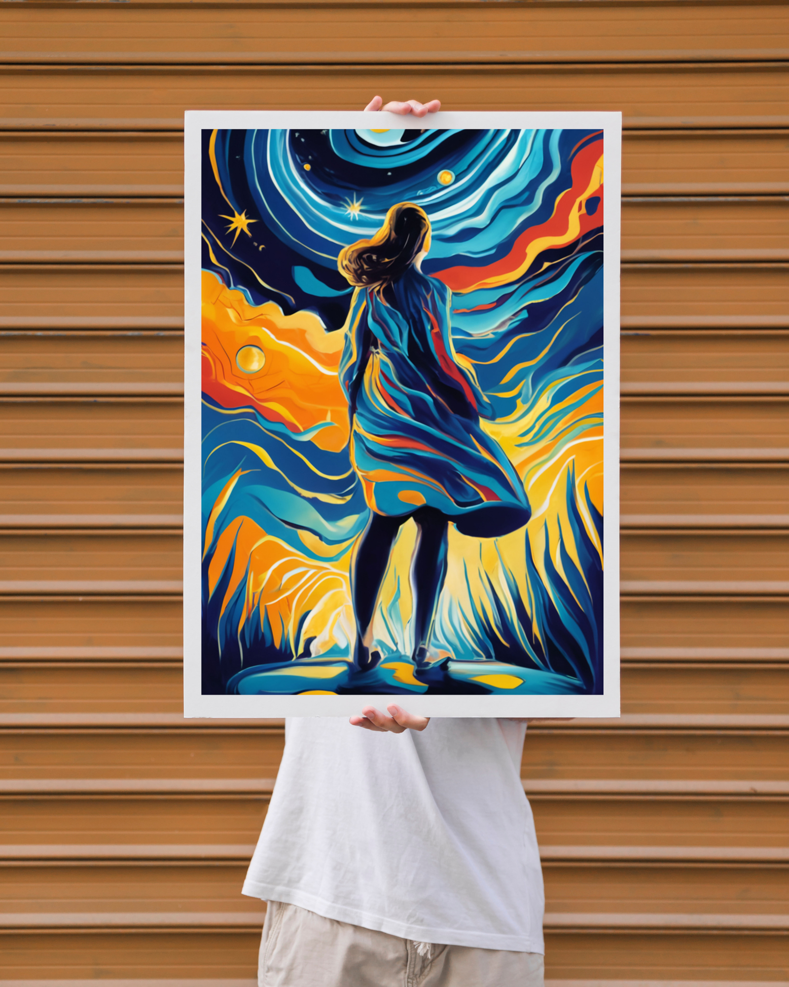 Starry-abstract-figure-poster-person-holding-musings-of-a-reader