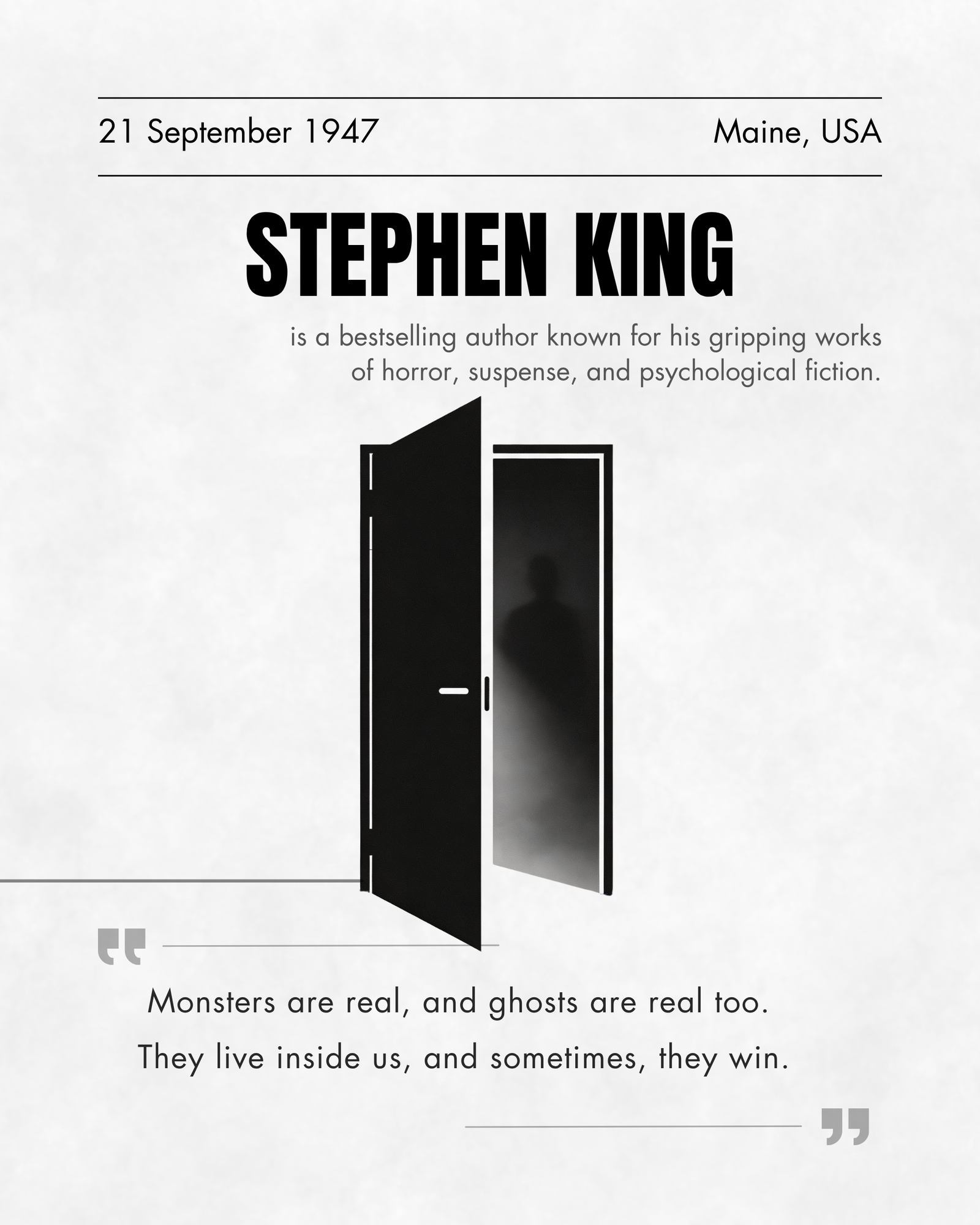 Stephen King Literary Poster