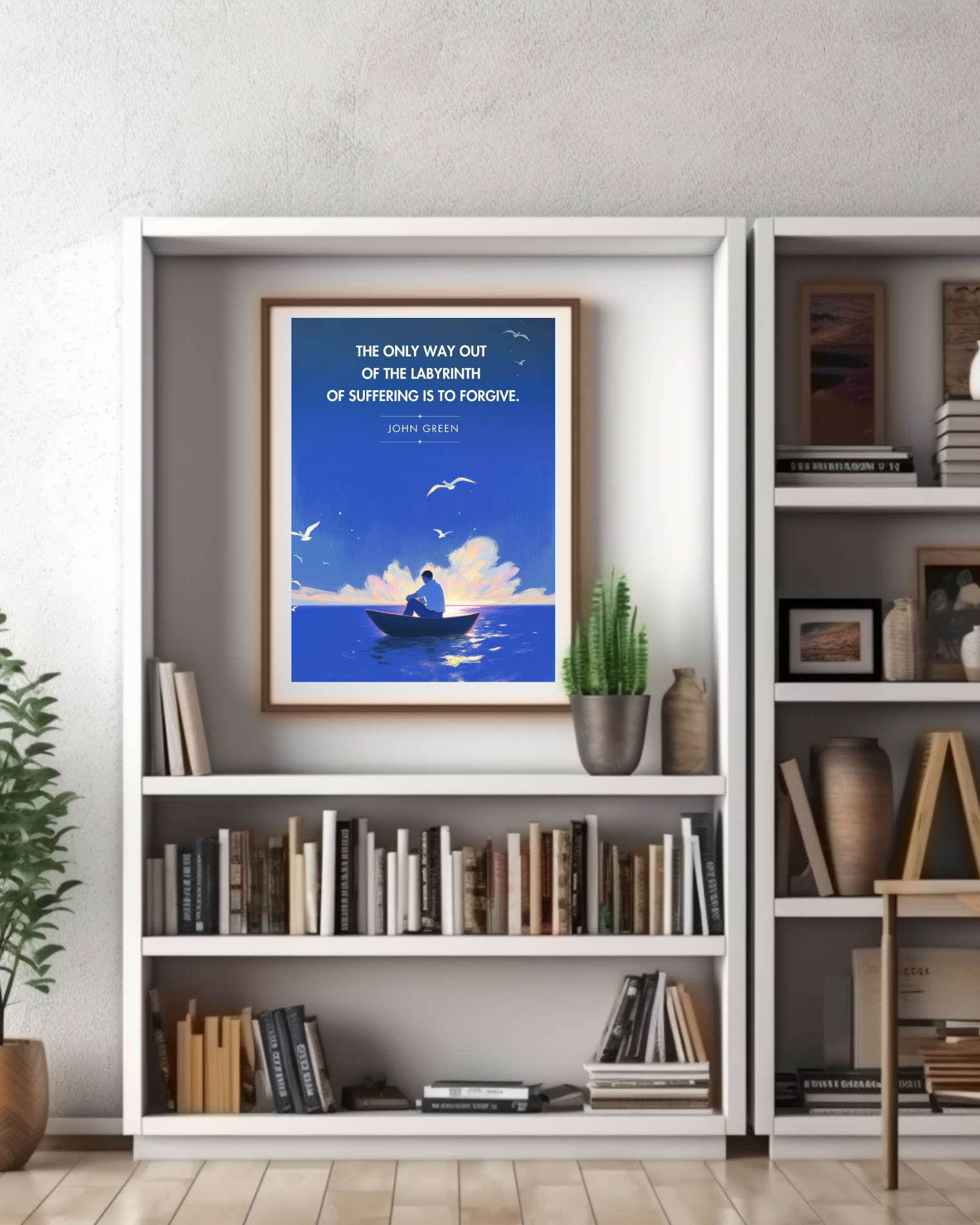 The-only-way-out-of-the-labyrinth-john-green-poster-on-bookshelf-musings-of-a-reader