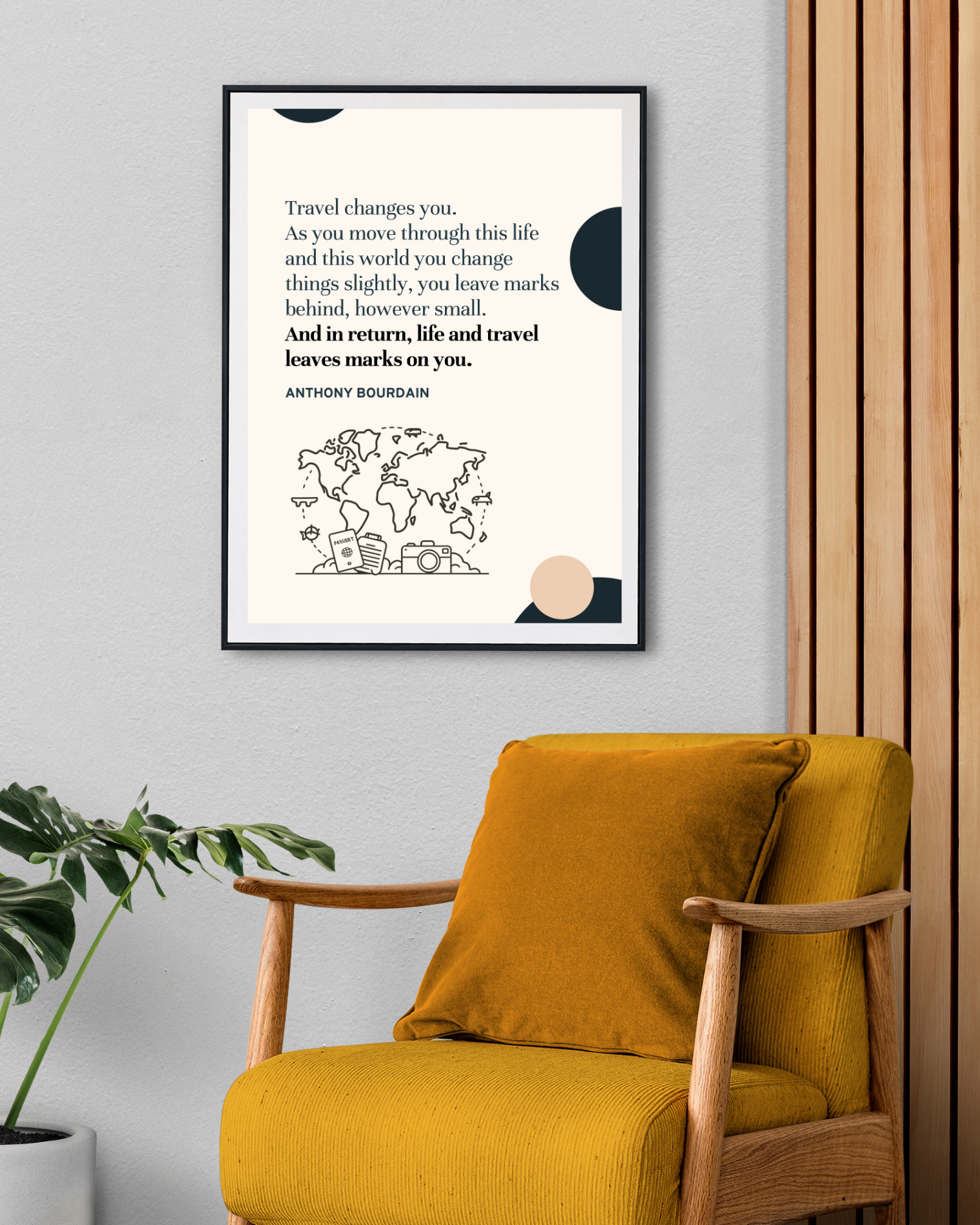 Travel-changes-you-anthony-bourdain-poster-in-living-room-musings-of-a-reader