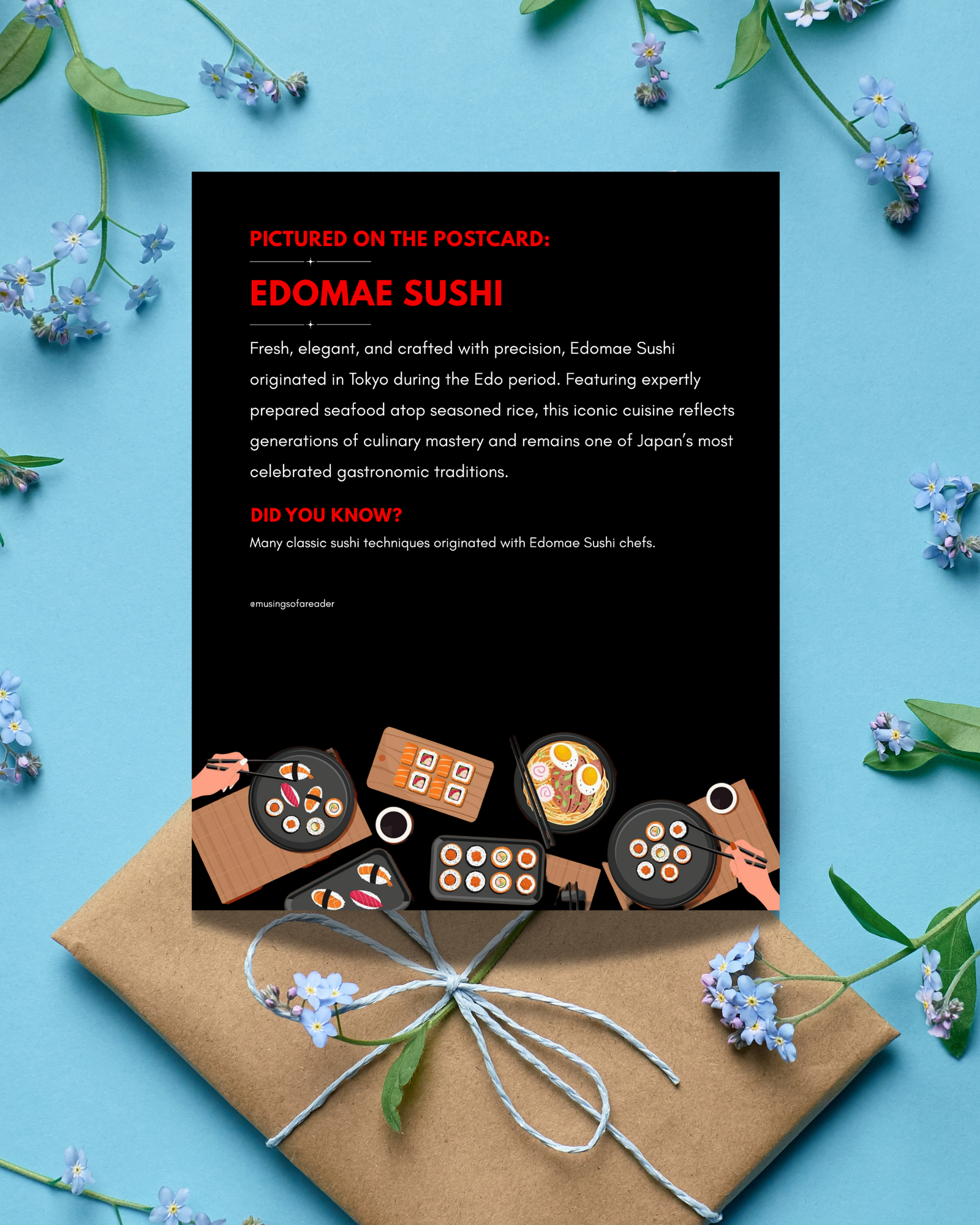 Japan-food-postcard-flatlay-sushi-musings-of-a-reader