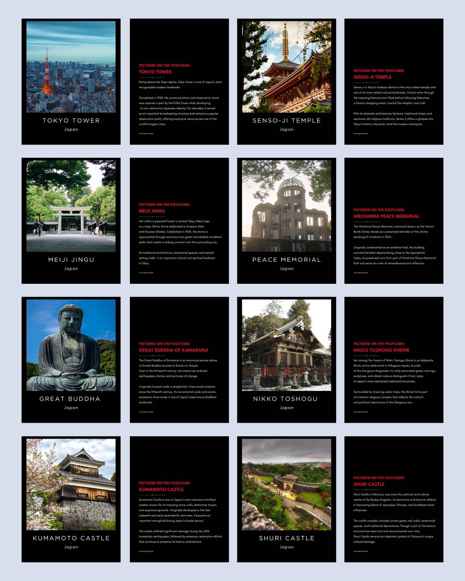 Japan-landmarks-postcard-collection-musings-of-a-reader
