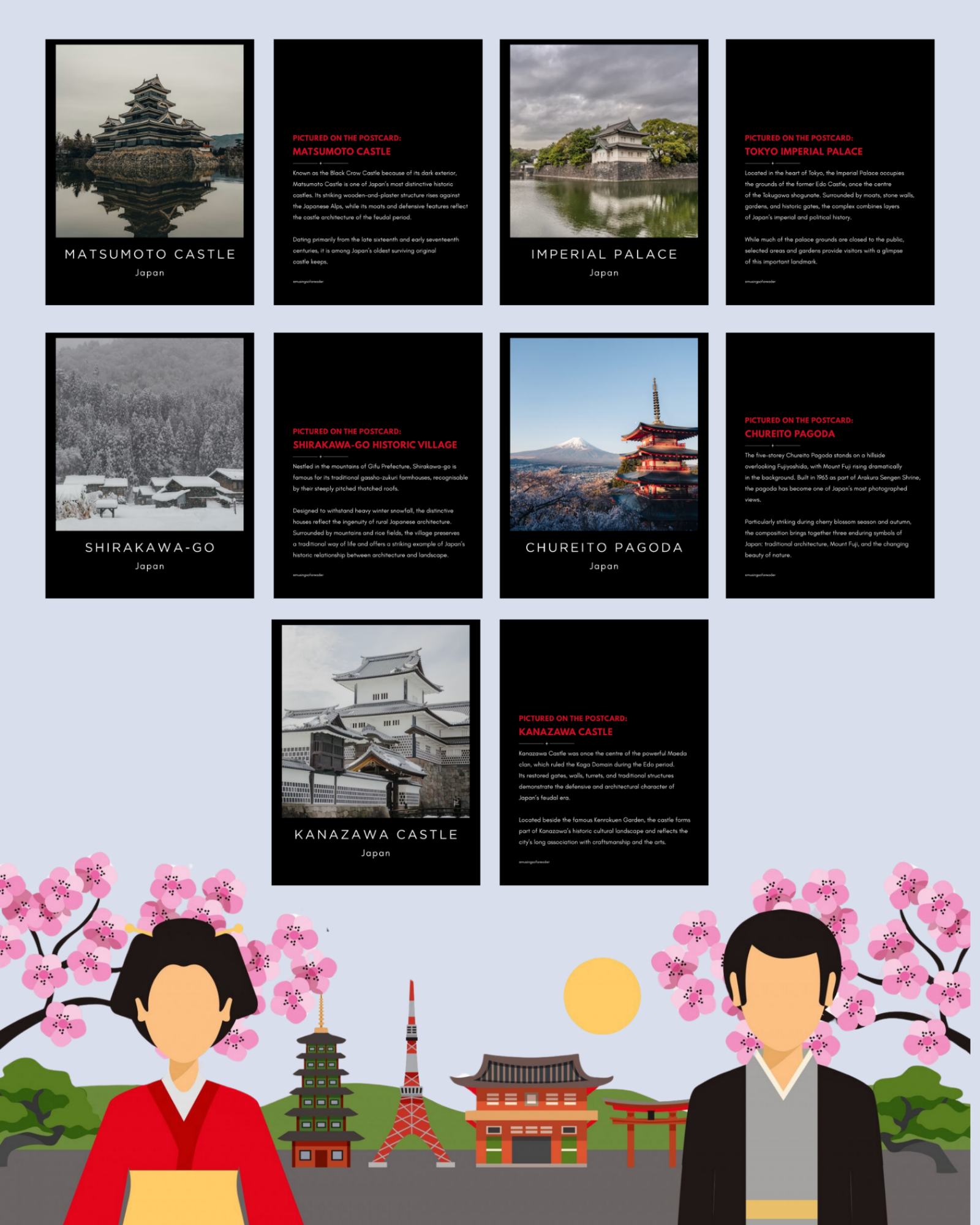 Japan-landmarks-postcard-set-full-collection-musings-of-a-reader