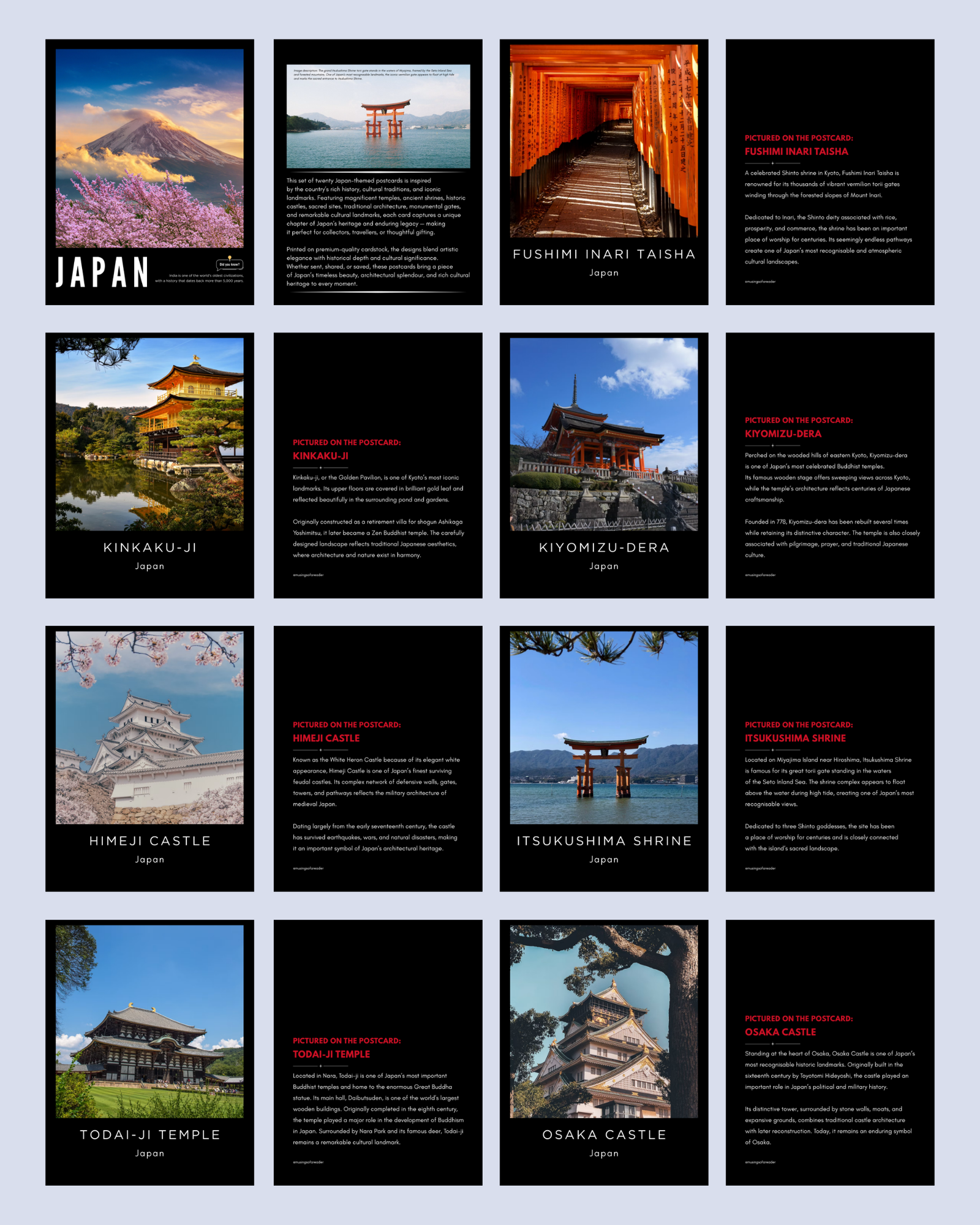 Japan-landmarks-postcard-set-musings-of-a-reader