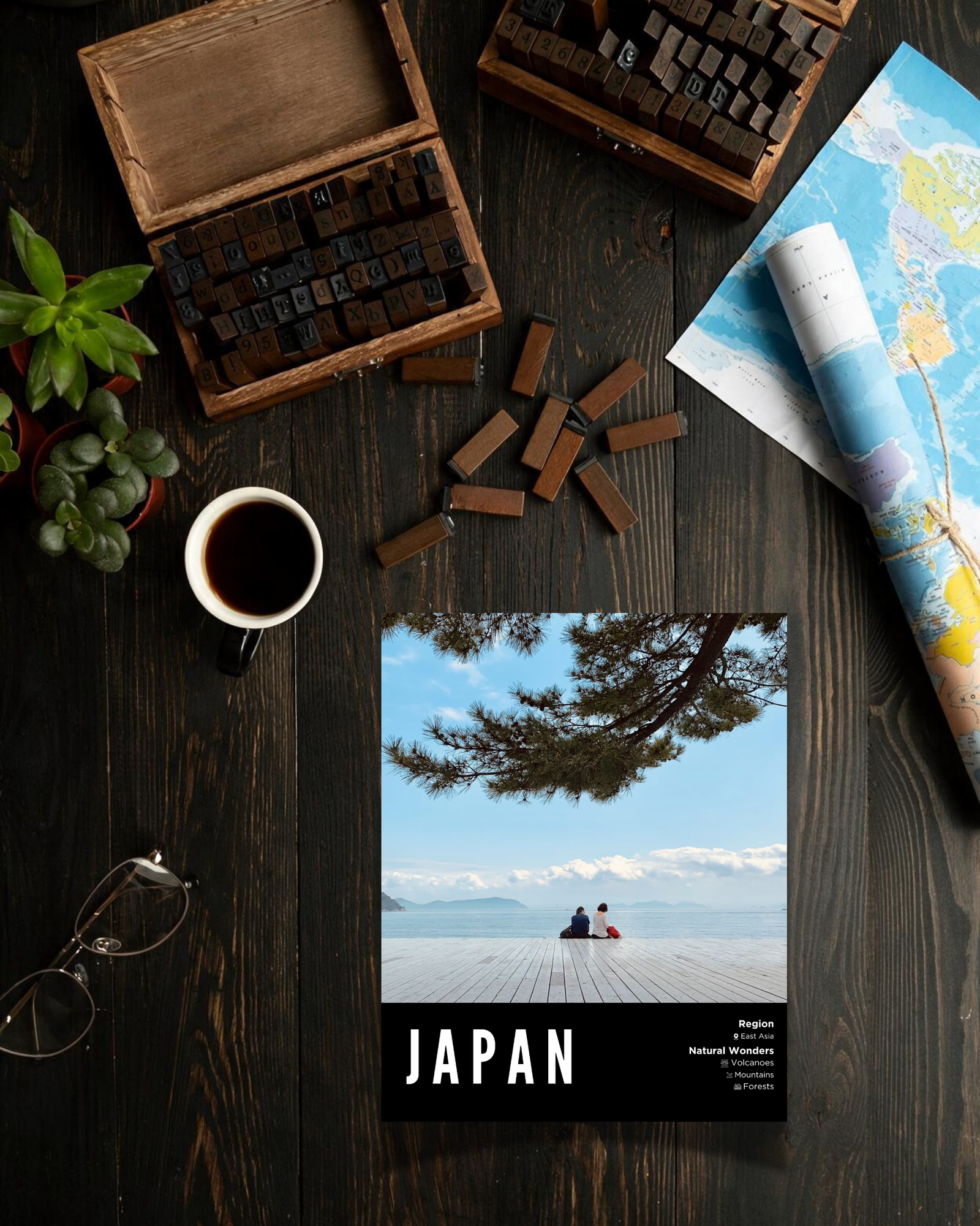 Japan-nature-postcard-flatlay-musings-of-a-reader
