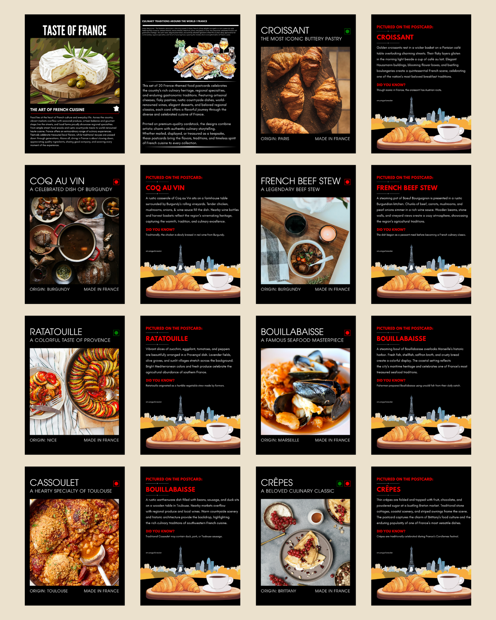 France-culinary-postcard-set-grid-culinary-traditions-france-postcard-set-musings-of-a-reader