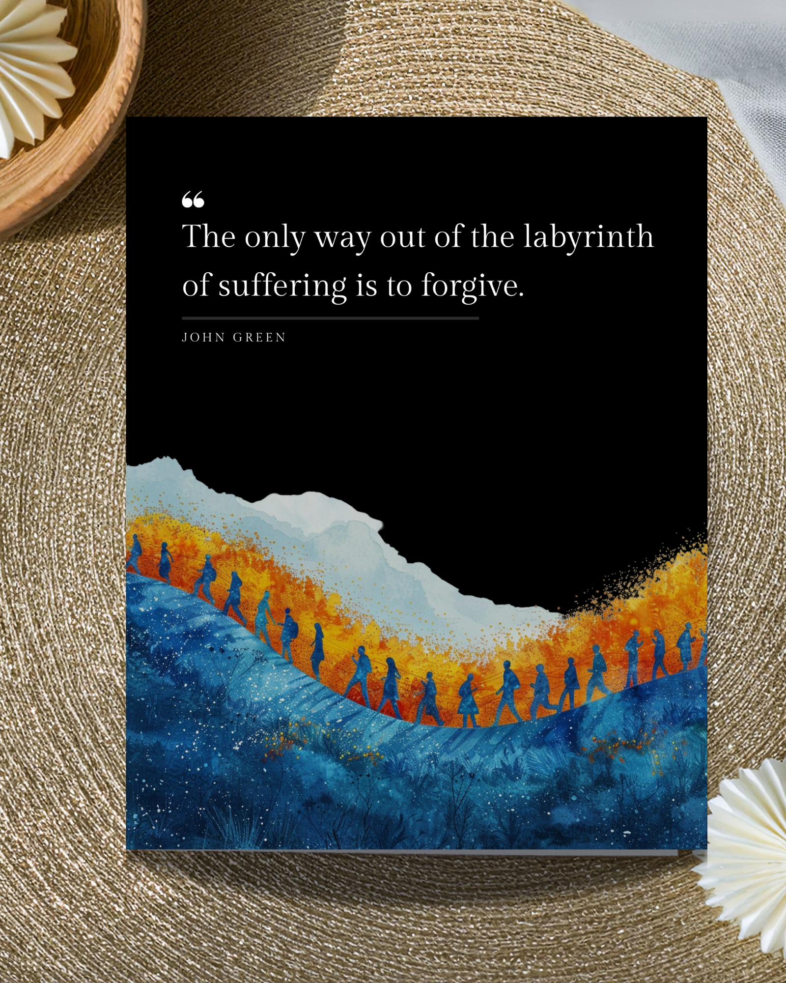 The-only-way-out-of-the-labyrinth-quote-postcard-bookish-design-musings-of-a-reader